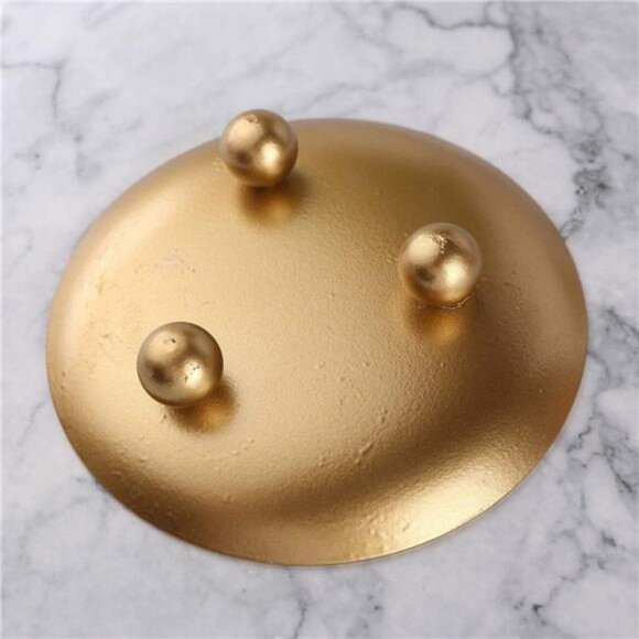 Gold Iron Pillar Candle Holders Set of 3 Decorative Candle Stands for Home Decor - Picture 5 of 8